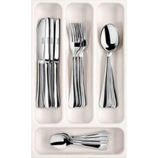 Tescoma Flexispace 899410 Mutfak Gereçleri Için Çekmece Düzenleyici, Plastik, Beyaz, 37 x 22,2 x 4,5