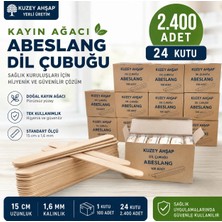Kuzey Ahşap Abeslang Dil Çubuğu 15 cm – Kayın Ağacı – 2400 Adet – 24 Kutu