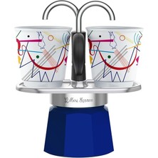 Bialetti - Set Mini Express: Ocak Üstü Espresso Pişirici + 2 Cups - Kandinsky Serisi