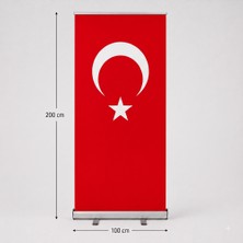 Arte Display Türk Bayrağı Baskılı Roll Up Banner 100X200CM