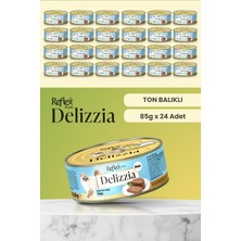 Reflex Plus Delizzia / Kıyılmış Ton Balıklı Yetişkin Kedi Maması 85G x 24 Adet