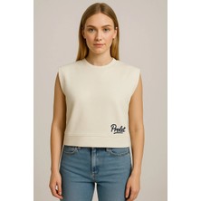 Prolet Kadın Basic Kolsuz Sweatshirt