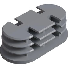 CATEKSSS 25X50 mm Elips Kademeli Profil Tapası Ral 7035 (2 Adet)