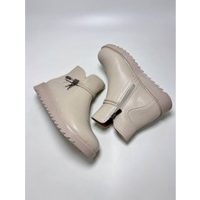 Kuum K112-1001 Exclusıve Bej Cılt Kadın Ayakkabı