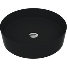 Creavit Loop Yuvarlak Çanak Lavabo Ø45 cm Mat Siyah