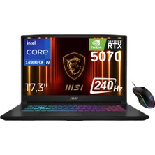 Msi Katana 17 Hx B14WGK-048XTR Intel Core I9-14900HX 32GB 1tb SSD RTX5070-8GB 17.3" 240Hz Qhd Freedos Taşınabiir Bilgisayar - Msi Mouse