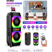 Blic Bls-48 Şarjlı Taşınabilir Bluetooth Hoparlör – Extra Bass, Rgb Disko Işıkları, Mikrofonlu