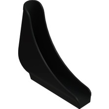 CATEKSSS 20X40 mm V Takoz Sıra Pabucu Siyah (2 Adet)