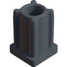CATEKSSS 20X20 mm Plastik Rotil Gövdesi M8 Gri (2 Adet)