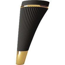CATEKSSS 19 cm Sementa Ayak Sarı Şeritli Siyah Pirinç (1 Adet)
