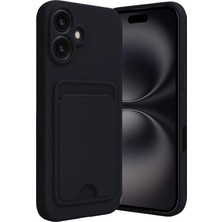 Gelalsat Newface Iphone 16 Kılıf Kelvin Kartvizitli Silikon - Siyah