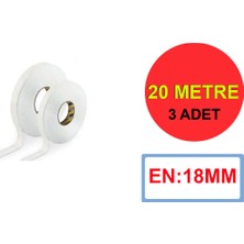 Sgs 1234 Çift Taraflı Köpük Bant 18MMX20 Metre 3 Adet