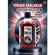 Ceramicar Custom Kırmızı Simli Jel Lastik Parlatıcı - Yüksek Sim Oranı - Ultra Islak Görünüm - Uzun Süre Kalıcılık 500ML