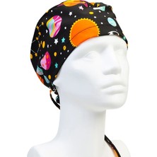 Dyzstar Unisex Pamuklu Hemşire Bonesi Desenli Doktor Aşçı Hastane Ameliyathane Cerrahi Scrub Bone
