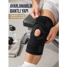 ALK Yan Destekli Ligamentli Dizlik Açık Patella Ayarlanabilir Spor ve Günlük Kullanım - Lisinya