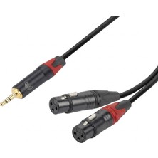 Pawer 2* Xlr Erkek - 3.5mm Stereo Kablo 3 Metre
