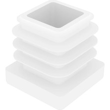 CATEKSSS 20X20 mm Kademeli Beşik Profil Pabucu Pvc Şeffaf (1 Adet)