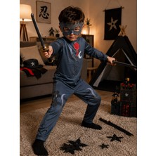 Arya Kostüm 3-8 Yaş Çocuk Ninja Kostümü | Erkek Çocuk Ninja Kostümü, Ninja Savaşçı Kostüm Seti