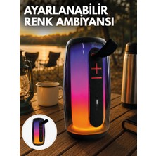 ALK Rgb Aydınlatmalı Kablosuz Bluetooth Hoparlör USB Bellek Tf Kart Destekli - Lisinya