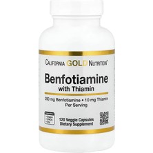 California Gold Nutrition, Benfotiamine With Thiamine, 250 Mg, 120 Veggie Capsules