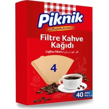 Piknik Kahve Filtre Kağidi 40'li No:4