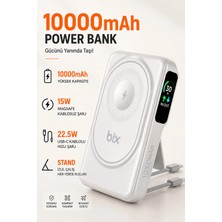 Exenar Kablosuz Magsafe Powerbank 10000 Mah 20W Hızlı Şarj 15W Standlı iPhone 12-13-14-15-16-17 Uyumlu