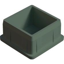 CATEKSSS 40X40 mm Bombeli Iç Profil Tapası 2 mm Krem (1 Adet)