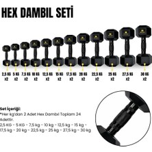 Rebuwo Hex Dambıl Seti 2,5 kg –30 kg 24 Parça Profesyonel Ağırlık Seti