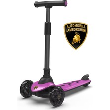 Lamborghini Işıklı Scooter Mor