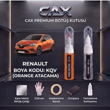 CAXCOLORS Renault Kqv Orange Atacama Rötüş Boyası ve Premium Rötüş Seti (25 ml Boya + 25 ml Vernik + Ekipmanlar)