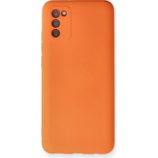 Bezos Galaxy A03S Kılıf Nano Içi Kadife Silikon - Turuncu