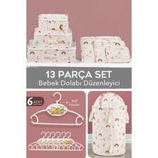 Meleni Baby 13 Parça Bebek Odası Düzenleyici Set, Bebek Organizer, Bebek Kıyafet Askısı, Kirli Çamaşır Sepeti