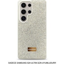 Skyarmor Samsung S24 Ultra Uyumlu Kafie Iç Yüzey Tasarımlı Taşlı Işıltılı Parlak Pırlanta Kılıf Dia Plus