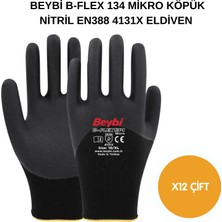 Beybi Arge Toptan B-FLEX134 Mikro Köpük Nitril Eldiven 12 Adet No 10 Xl