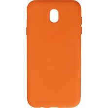 Bezos Galaxy J7 Pro / J730 Kılıf Nano Içi Kadife Silikon - Turuncu