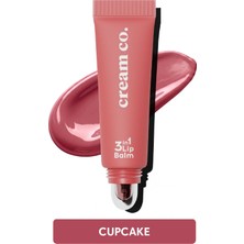 Cream Co. Nemlendirici Parlatıcı 3in1 Lip Balm | Dudak Bakım | Cupcake Rose Gülkurusu Hyaluronik Asit Seramid