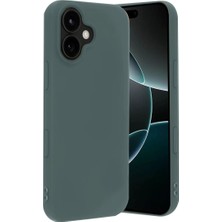Royaleks Apple Iphone 17 Nano Içi Kadife Silikon - Koyu Yeşil