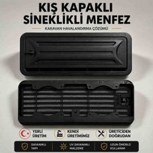 Belirtilmemiş Karavan /yat /tekne Buzdolabı ve Akü Odası Havalandırma Menfezi / Kış Kapaklı / Sineklikli / (Siyah)