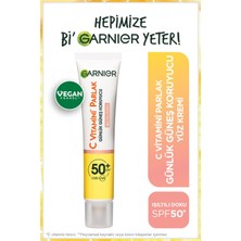 Garnier C Vitamini Parlak Günlük Güneş Koruyucu Fluid Yüz Kremi Işıltılı SPF50, 40 ml