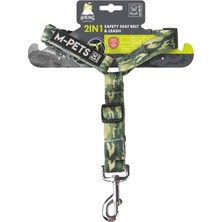 M-Pets Hıkıng 2ın1 Göğüs Tasması+Emniyet Kemerli Tasma Kamuflaj