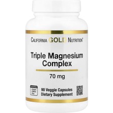 California Gold Nutrition, Triple Magnesium Complex, 70 Mg, 90 Veggie Capsules
