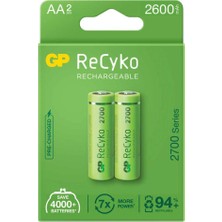 ALK Gp Recyko 2600MAH Aa Şarj Edilebilir Kalem Pil 2'li Paket