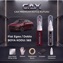 CAXCOLORS Fiat Egea / Doblo 565 Rötüş Boyası ve Premium Rötüş Seti (25 ml Boya + 25 ml Vernik + Ekipmanlar)