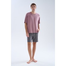 Syah Erkek Modal Kısa Kollu Pijama Üstü