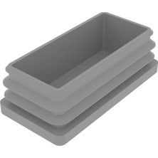 CATEKSSS 40X80 mm Profil Için Kademeli Içe Geçme Profil Tapası, Profil Kapak, Profil Tapa Gri RAL7035 (1 Adet)