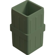 CATEKSSS 40X40 mm Düz Boru Profil Ranza Ara Bağlantı Aparatı 1,5 mm Krem (1 Adet)