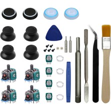 Onyehn 4 Adet Analog 3D Joystick Thumbstick Yedek Parçalar Tornavida Tamir Kitleri ile Fit Play