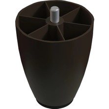 CATEKSSS 10 cm M8 Ince Diş (Ceviz) Plastik Mobilya Yükseltici Koltuk Kanepe Armut (Tombul) Ayağı Ayakları (2 Adet)