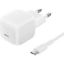 Belkin WCA013KQ1MWH-B6 45 W Beyaz Type-C Kablolu Hızlı Şarj Aleti Outlet