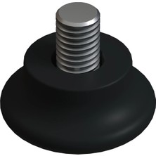 CATEKSSS M8X15 Düz Bingo Ayak, Pingo Ayak Çap:30 mm Siyah (1 Adet)
